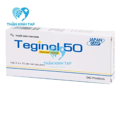 Teginol 50 - Thuốc điều trị tăng huyết áp, đau thắt ngực