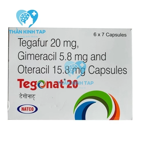 Tegonat 20mg - Tegafur 20mg + Gimeracil 5,8mg + Oteracil 15,8mg Natco