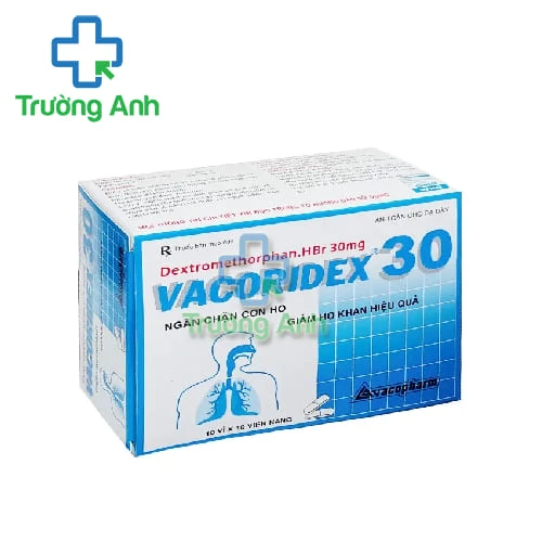 Vacoridex 30 - Thuốc điều trị ho do phế quản, cảm lạnh