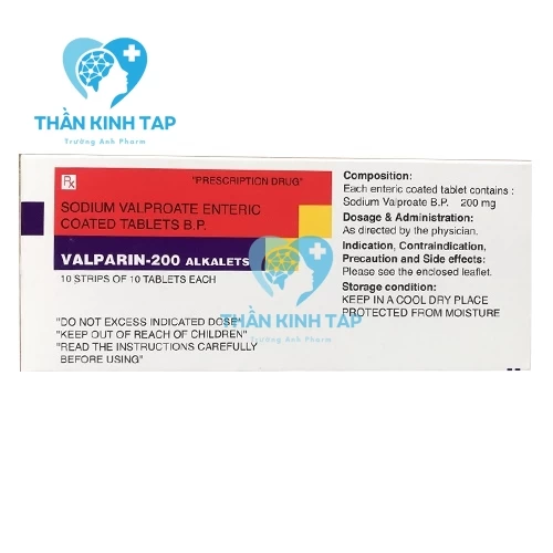 Valparin-200 Alkalets Torrent - Thuốc điều trị co giật của Ấn Độ