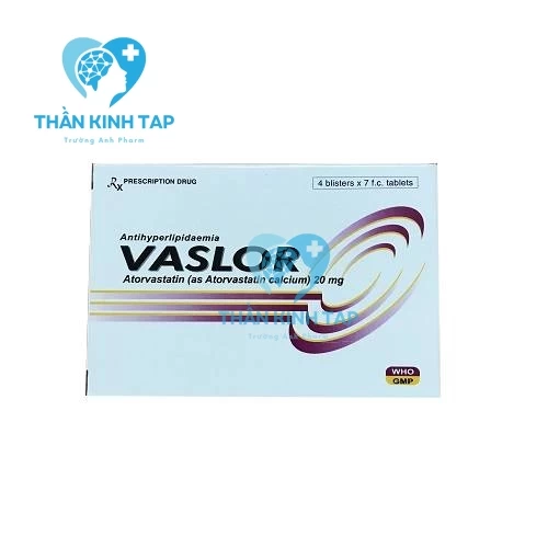 Vaslor - 20-Thuốc điều trị tăng cholesterol máu và xơ vữa động mạch