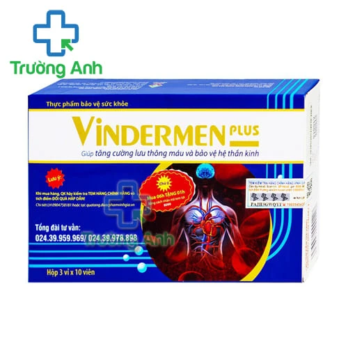 Vindermen Plus Saokim Pharma - Giúp tăng cường lưu thông máu, bảo vệ hệ thần kinh