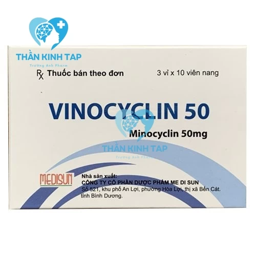 Vinocyclin 50 - Thuốc điều trị nhiễm trùng da hoặc mô mềm