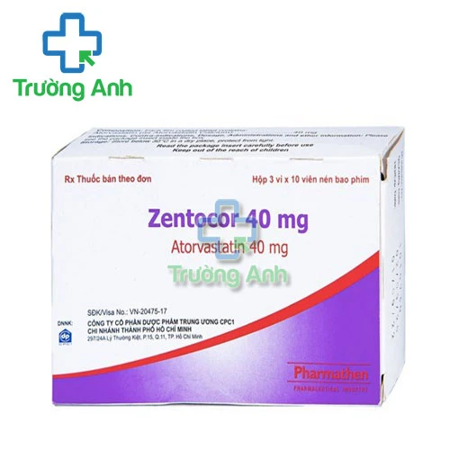 Zentocor 40mg - Điều trị tăng cholesterol và rối loạn lipid máu