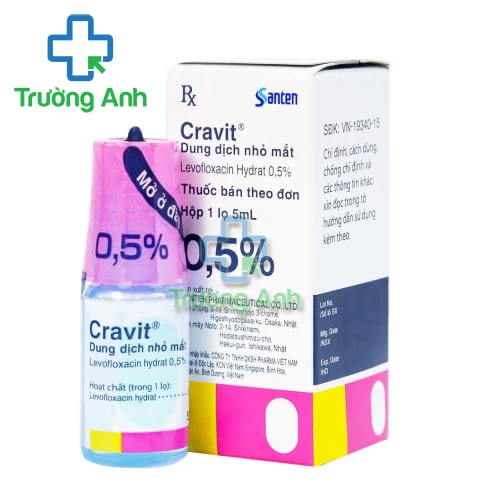 Cravit 0.5% - Thuốc điều trị viêm bờ mi, viêm túi lệ