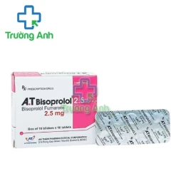 A.T bisoprolol 2.5 - Điều trị tăng huyết áp, đau thắt ngực