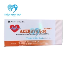 Acerovax-20 - Thuốc điều trị tăng cholesterol máu toàn phần