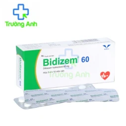 Bidizem 60 Bidiphar - Thuốc điều trị tăng huyết áp, đau ngực