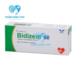 Bidizem 60 Bidiphar - Thuốc điều trị tăng huyết áp, đau ngực