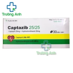 Captazib 25/25 - Thuốc điều trị tăng huyết áp hiệu quả