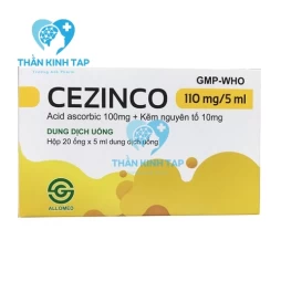 Cezinco - Thuốc điều trị thiếu Vitamin C hoặc Kẽm