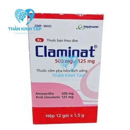 Claminat 500mg/125mg - Amoxicilin + Acid Clavulanic Imexpharm