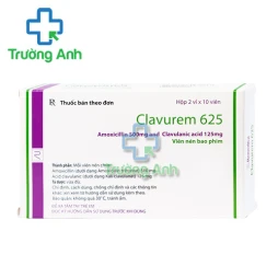 Clavurem 625 - Thuốc điều trị nhiễm khuẩn dùng đường uống