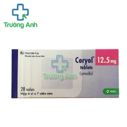 Coryol 12.5mg - Thuốc điều trị tăng huyết áp, suy tim