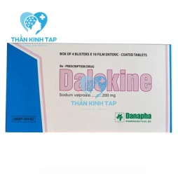 Dalekine 200mg Danapha - Thuốc điều trị bệnh động kinh, rối loạn hưng cảm-trầm cảm