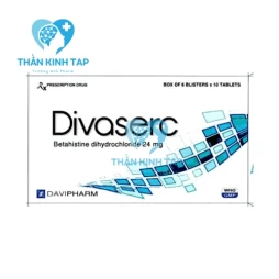 Divaserc 24mg Davipharm - Thuốc điều trị chứng chóng mặt, hội chứng Meniere