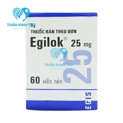 Egilok 25mg - Thuốc điều trị tăng huyết áp, đau thắt ngực