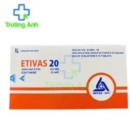 Etivas 20 - Thuốc điều trị tăng cholesterol máu hiệu quả