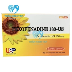 Fexofenadine 180-US - Thuốc điều trị dị ứng và mề đay (10 hộp)