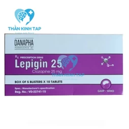 Lepigin 25mg Danapha - Thuốc điều trị tâm thần phân liệt mãn tính