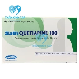 Savi Quetiapine 100mg - Thuốc điều trị tâm thần phân liệt, rối loạn lưỡng cực