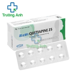 Savi Quetiapine 25mg - Thuốc điều trị tâm thần phân liệt, rối loạn lưỡng cực