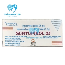 Suntopirol 25mg Sun Pharma - Thuốc điều trị bệnh động kinh, co giật, đau nửa đầu