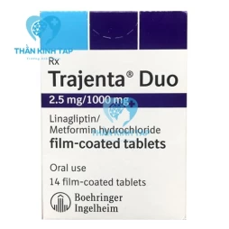 Trajenta Duo 2,5mg/1000mg Vỉ 14 viên - Linagliptin + metformin  Boehringer