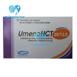 UmenoHCT 20/12,5 - Lisinopril + Hydroclorothiazid Savipharm